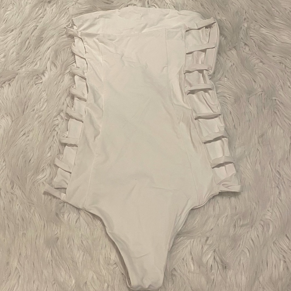 XS White Strapless Tavik One-piece